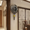 Đồng hồ treo tường quả lắc trang trí phòng khách chung cư D468